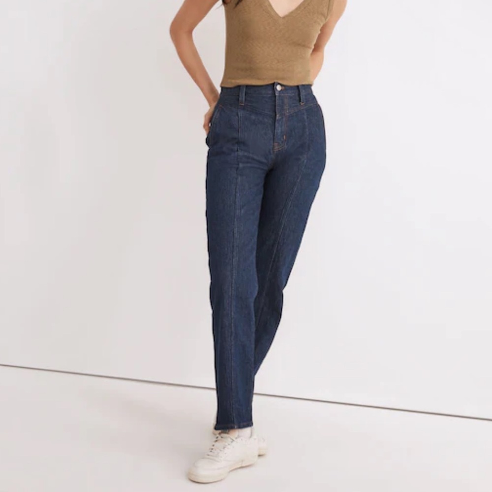 Madewell The Perfect Vintage Straight Jeans in Greenhaven‎ Wash Seamed Version